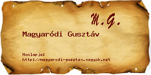 Magyaródi Gusztáv névjegykártya